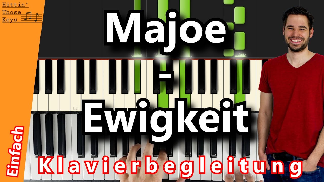 Majoe - EWIGKEIT | Piano Tutorial | Klavierbegleitung | German - YouTube