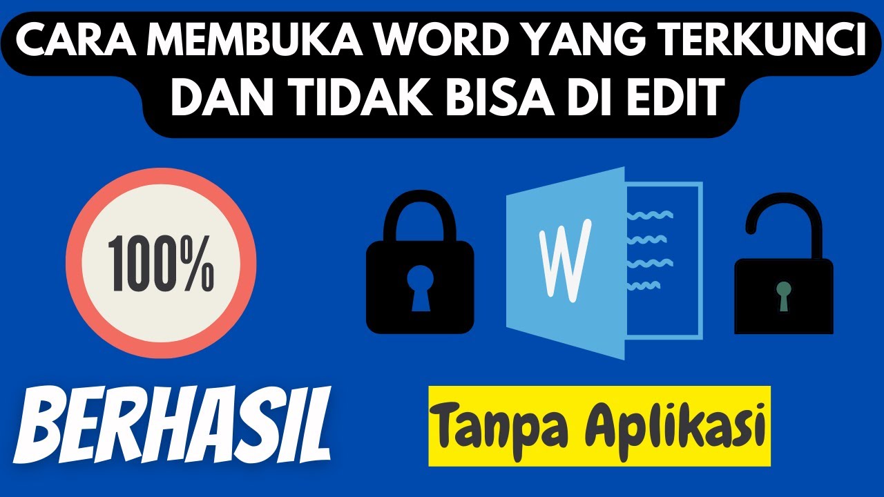 100% Berhasil !!! Cara Membuka Word Yang Terkunci Dan Tidak Bisa Di ...