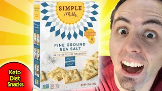 SNACKS FOR KETO DIET? | Simple Mills Almond Flour Crackers Taste Test \u0026 Review