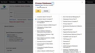 Choose databases, "select all" (EBSCO)