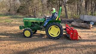 Land Pride RTR1250 Rototiller on John Deere 750