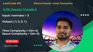119. Pascal's Triangle II | Leetcode DSA Problem | Brute-Force JavaScript Solution