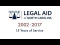 Legal Aid of NC 15 Years of Service