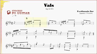 Sor, Op.32 Nº2 Vals, guitar