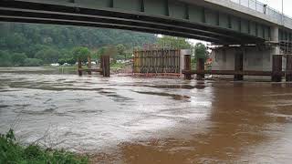 Hochwasser der Weser in Bad karlshafen am 21.5.19