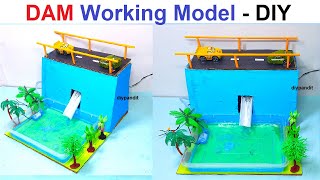 dam working model science project for exhibition - diy at home - simple and easy | DIY pandit