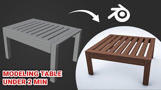 How to Modeling Table Under 2Min || Blender Beginners Tutorial || 4.1
