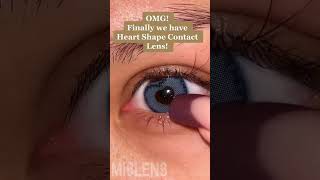 What is it like to have a blue heart eye?#mislens #softlens #contactlenses #cosplaycontacts #heart