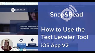 Snap&Read: How to Use the Text Leveler Tool for iOS