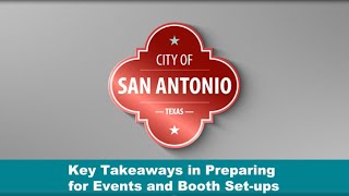Instructional video - Key Takeaways for Temporary Food Event & Booth Set-up