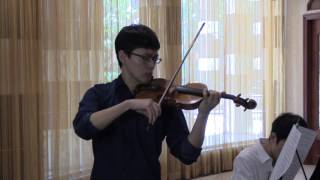 曾宇謙在記者會上與Eric Lu即席演奏(Mozart - Violin Sonata No 32 in B-flat major, K 454)-台灣人聯合基金會(TUF)主辦 06032016