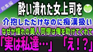 【感動する話】会社の飲み会で酔い潰れた女上司を介抱しただけなのに変態扱いされた俺。他の社員からは痴漢呼ばわり→憧れの美人同僚だけは俺の味方をしてくれた「実は私達…」「え？」【泣ける話】朗読　総集編