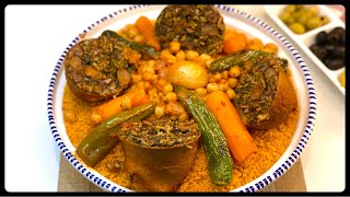 كسكسي بالعصبان مع طريقة تحضير العصبان بنين و خفيف و بطريقة سهلة جدا.couscous 3osben trop bon