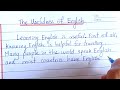 how to write a paragraph about the usefulness of English - good example for you to write