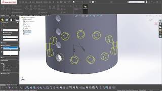 Solidworks Basics Tutorial - Linear and Circular Pattern