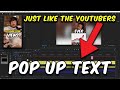 Super Easy Pop-Up Text Tutorial | Premiere Pro 2022