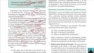 PART 1 TEACHING APTITUDE ll DEFINITION ll MEANING ll PHILOSOPHY OF EDUCATION ll SCHOOL OF THOUGHTS