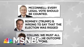 GOP Split Over Trump's False 'Rigged' Election Claims | Andrea Mitchell | MSNBC