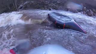 Impressions Lower Murg - Winter Packrafting in Flood Water - Anfibio Alligator 2S Pro