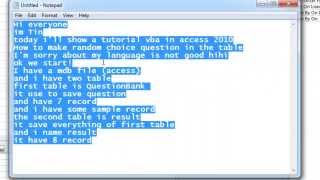 Learning VBA Access 2010 (access 2010 tutorial) part 1