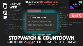 ASMR Coding: Build Stopwatch & Countdown in One App from Scratch (Challenge from AI)