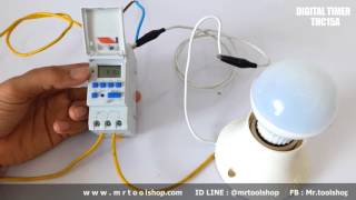 การใช้งาน DIGITAL TIMER หรือ เครื่องตั้งเวลาดิจิตอล รุ่น THC15A ( Mr.Toolshop )
