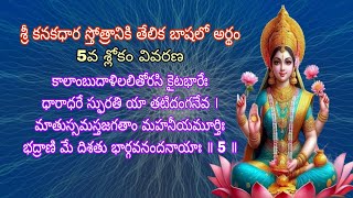 KanakadharaStotramSloka 5 Meaning #కాలాంబుదాళిలలితోరసి కైటభారేః #sankaracharyulu #కనకధారస్తోత్రం