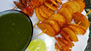 Stick #Potato #Super Crispy #Chips #With Mint Sauce || तिल्ली वाली आलू की करारी चिप्स ||😋😋👌