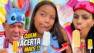 DESAFIO DO PICOLÉ MISTERIOSO , ACERTE O SABOR SEM OLHAR ! * Vai ter que pular na piscina ! *