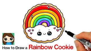 How to Draw a Rainbow Cookie 🌈🍪