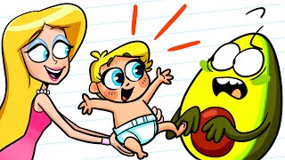 Barbara Needs a Babysitter | Funny Cartoon | Avocado Couple