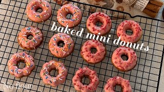 [No 밀가루]🍩🩷튀기지 않고도 맛있는 폭신한 구운 미니 도넛ㅣfluffy baked mini donutsㅣNo flour