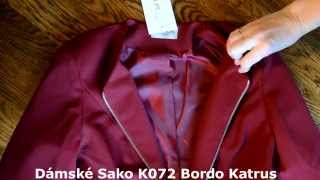 Dámské Sako K072 bordo Katrus