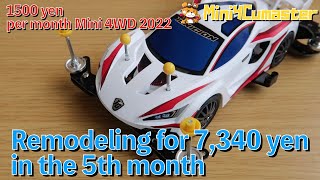 【Mini4WD】1500 yen a month Mini 4WD 2022! Sentinel pole system in the 5th month!【Mini4Cumaster】