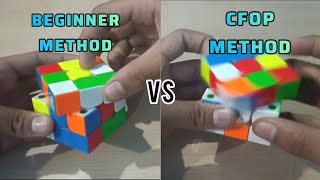 Beginner Method VS CFOP Method Comparison|||