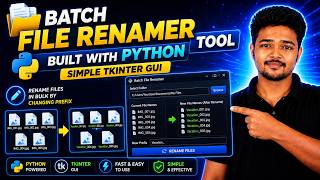 Batch File Renamer Tool built with Python, Tkinter GUI