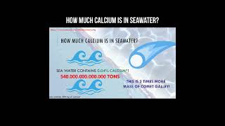 How much calcium is in seawater? #calcium #seawater