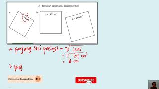 2. Tentukan panjang sisi persegi berikut, jawaban matematika kelas 4 halaman 131