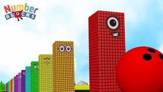 Counting Numberblocks on a Thousands Cubes Bowling Ball | Learn Numbers 1 to 100 for Kids