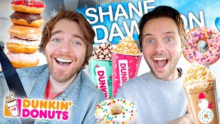 Tasting VIRAL Celebrity Foods with Shane Dawson! DUNKIN DONUTS HOLIDAY MENU!!!