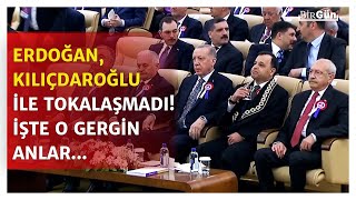 Erdoğan, Kılıçdaroğlu ile tokalaşmadı! İşte o gergin anlar…