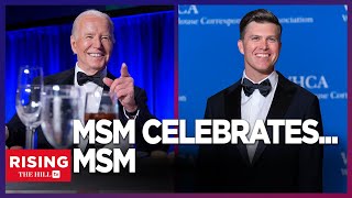 Colin Jost FAWNS Over Biden During SELF-INDULGENT White House Dinner, IGNORES Gaza Protests