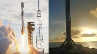 SpaceX Starlink 157 launch and Falcon 9 first stage landing, 18 April 2024