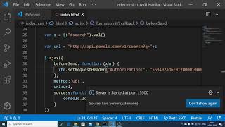 Build a HD Photo Search Web App in Vanilla Javascript Using Pexels API Full Project For Beginners