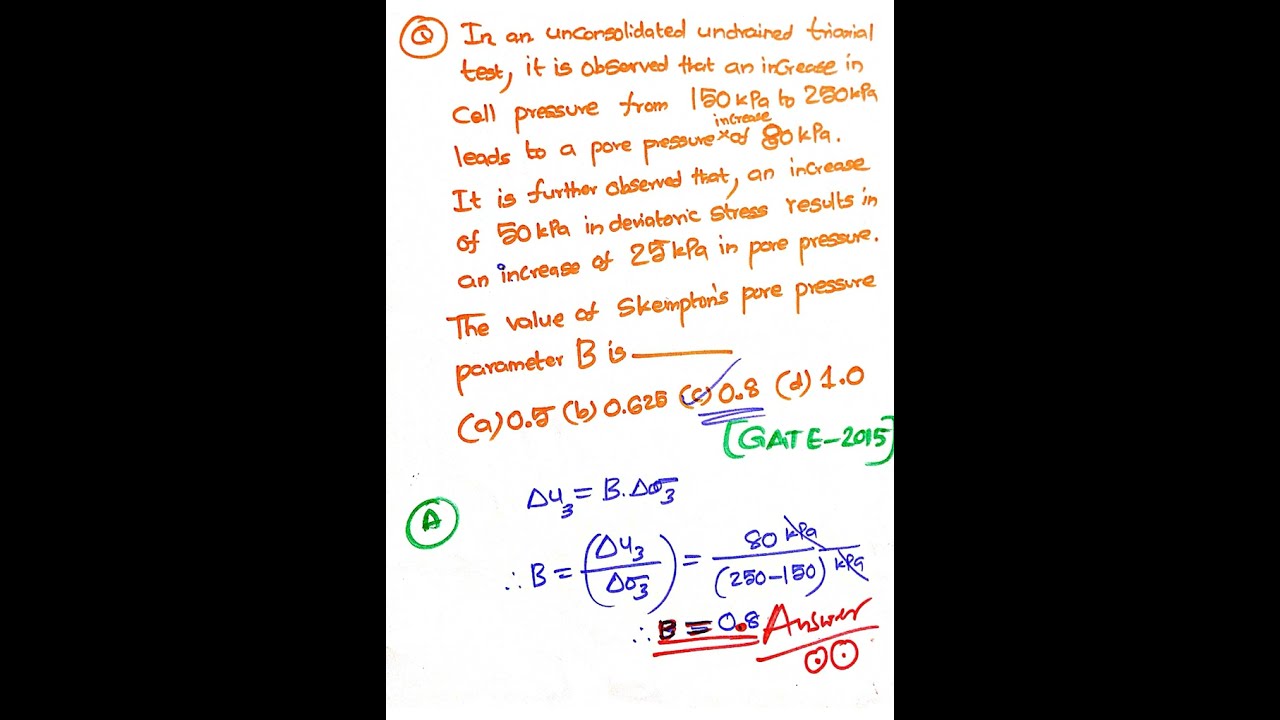 GATE2015---Determination Of Skempton Pore Water Pressure Parameter (B ...