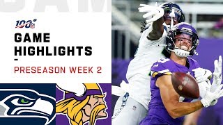 Seahawks vs. Vikings Preseason Week 2 Highlights | NFL 2019