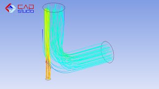 Internal flow in elbow pipe