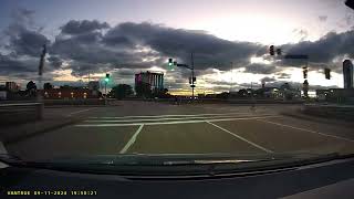 Man crosses crosswalk at the wrong time!