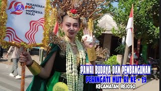 @Jendeladesatv Pawai Budaya Dan Pembangunan Kecamatan Rejoso Meriahkan HUT RI Ke - 79