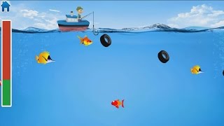 Catch Fish Game Fishing game Funny Learn about Fishs Video Game for KIds Gameplay